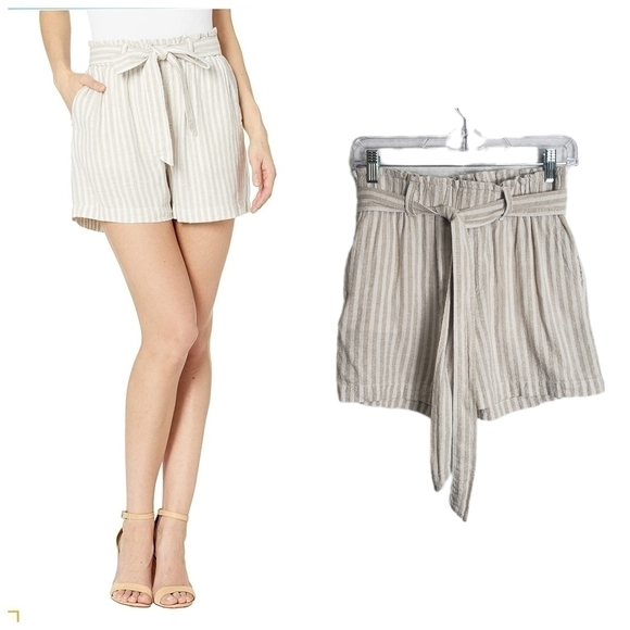 Sanctuary Shorts / Linen Shorts Paper Bag Style High Waist Size XS - Picture 3 of 9